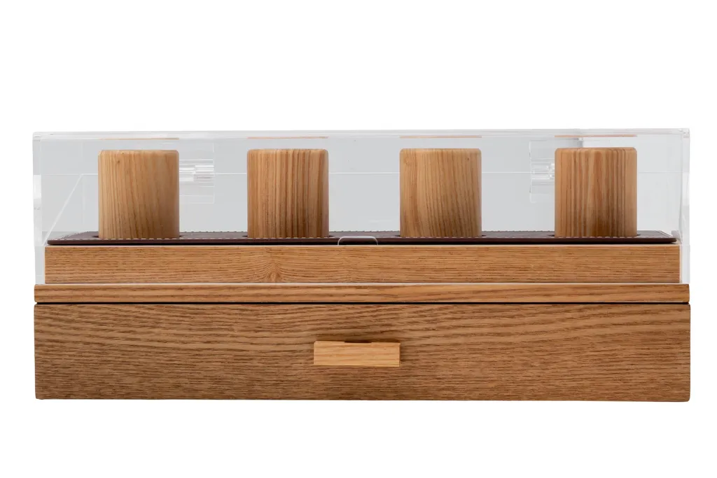 Holme & Hadfield Watch Deck Pro JB-YYKZ-0MO1 Oak, boîte à montres 4 emplacements