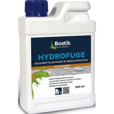Hydrofuge liquide mortier et beton - sols et murs - 500 mL - BOSTIK