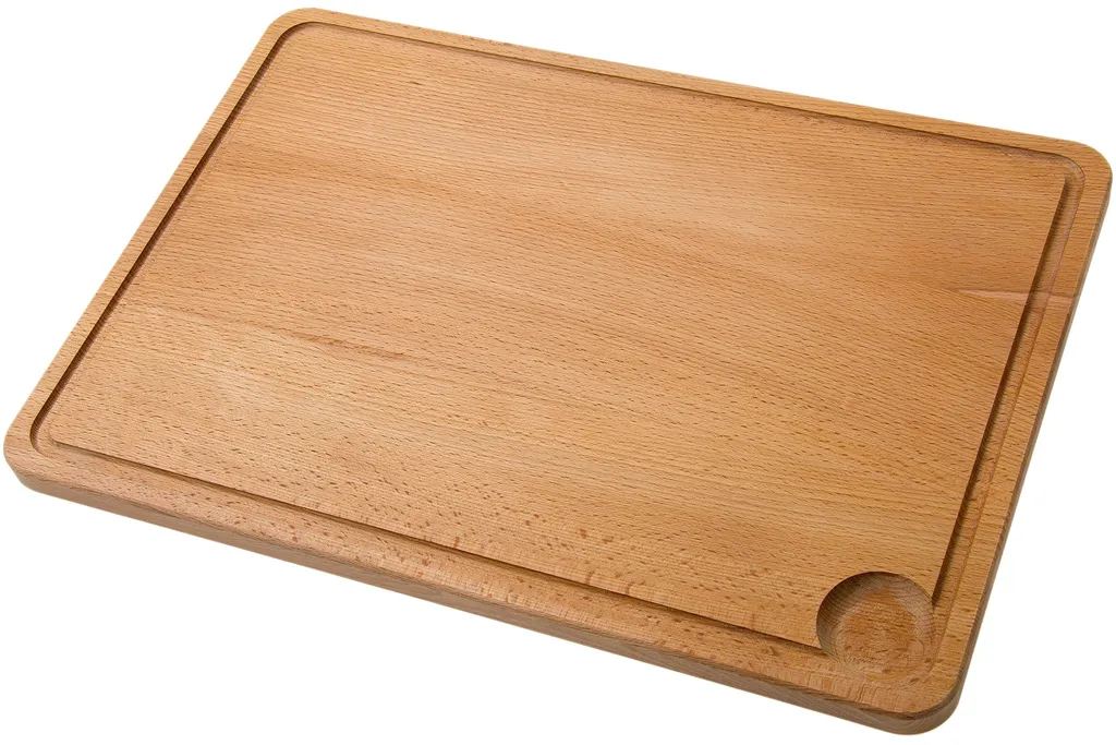 Il Cucinino planche à découper avec rigole, hêtre, 50x35 cm