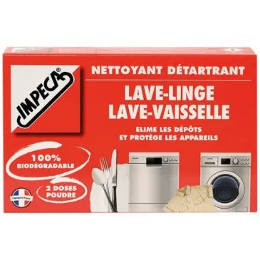 Impeca detartrant poudre lave linge/lave vaisselle X2 doses - IMPECA