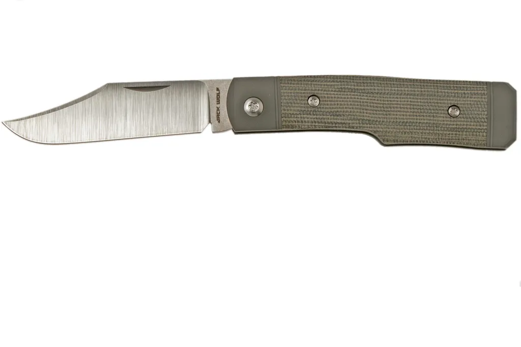 Jack Wolf Sharpshooter Jack, OD Green Canvas Micarta SHSH-MOD couteau de poche slipjoint