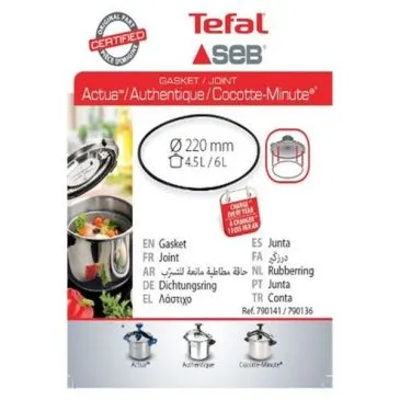 Joint 4.5 L ou 6 L Actua / Authentique / Cocotte Minute - 790141 - SEB