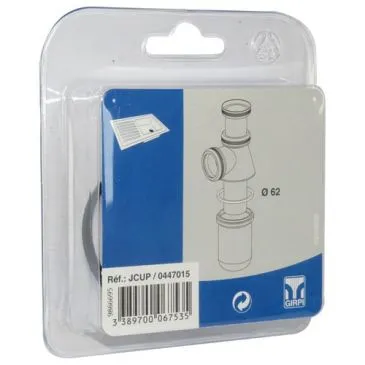 Joint de culot pour siphon - D62 x 50 mm - ép.3 mm -  noir - GIRPI