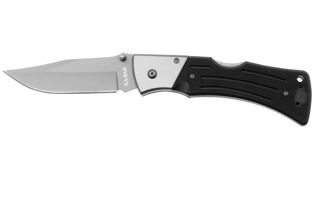 KA-BAR Mule Folder 3062 Clippoint, Black G10, couteau de poche tactique