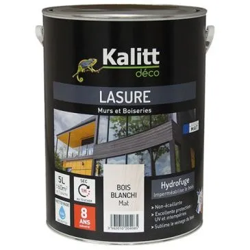 Kalitt Lasure 8ans les modernes bois blanchi acrylique mat - KALITT DECO