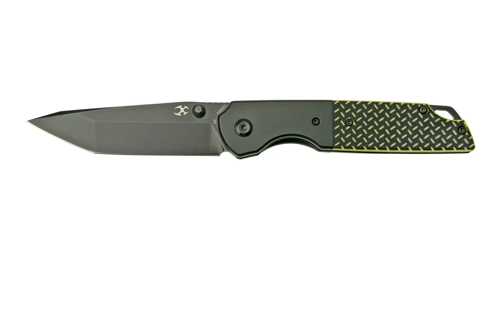 Kansept Warrior T1005T2 Black Tanto, Black & Green G10, couteau de poche, Kim Ning design