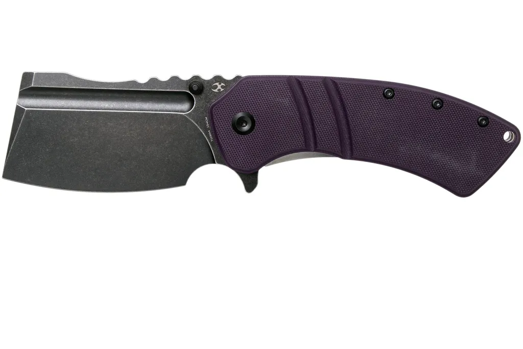 Kansept XL Korvid T1030A4 Blackwashed, Purple G10 couteau de poche, Justin Koch design