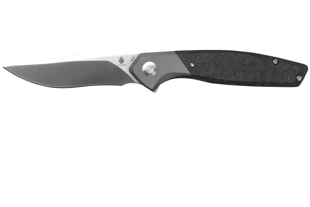 Kizer Grazioso Ki4572A1, 20CV, Black Titanium Carbon Fiber couteau de poche, Manganas design