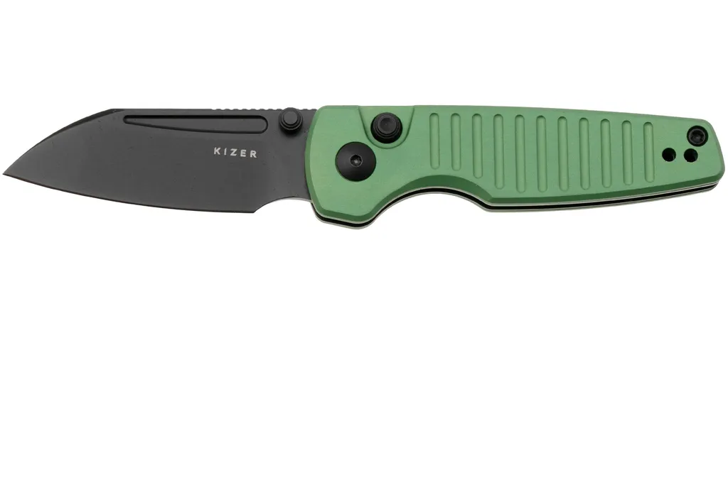Kizer Parakeet V2706A5 Black PVD Nitro-V, Green Aluminum, couteau de poche