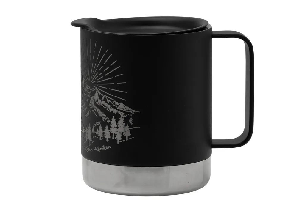Klean Kanteen Insulated Camp Mug 1009750 Mountain Black, tasse avec couvercle, 355 ml