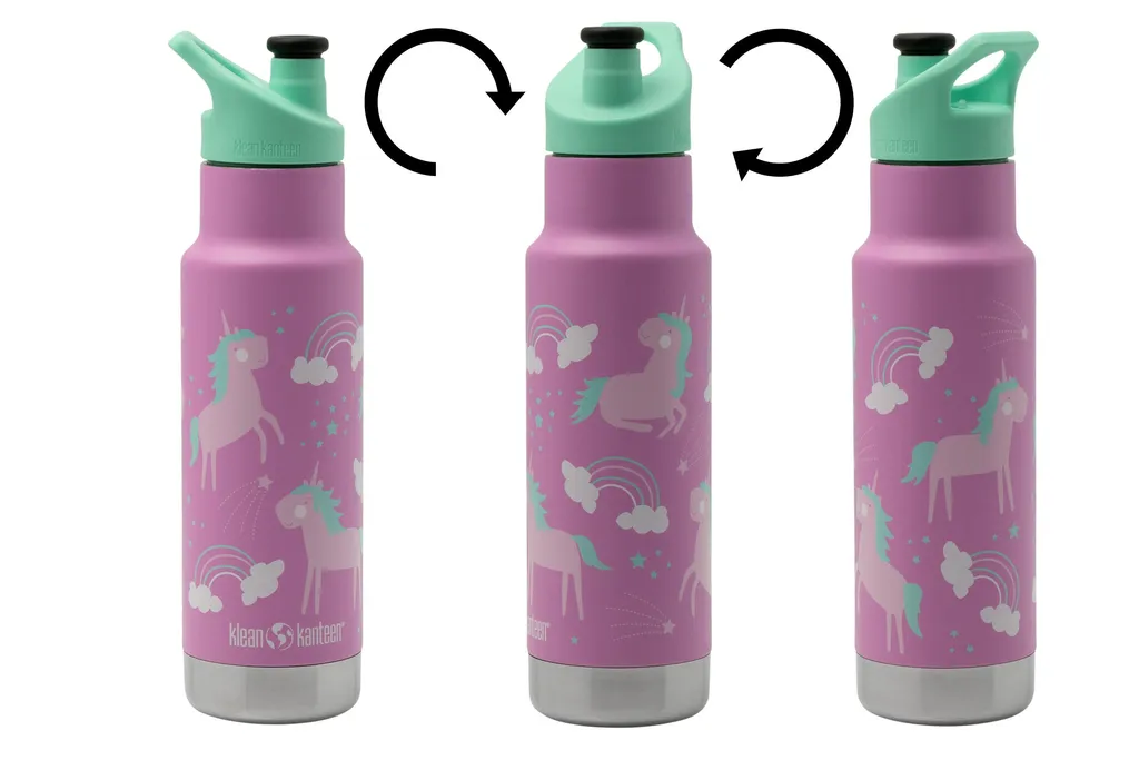Klean Kanteen Insulated Classic Narrow avec bouchon sport 355ml Unicorns, bouteille thermos