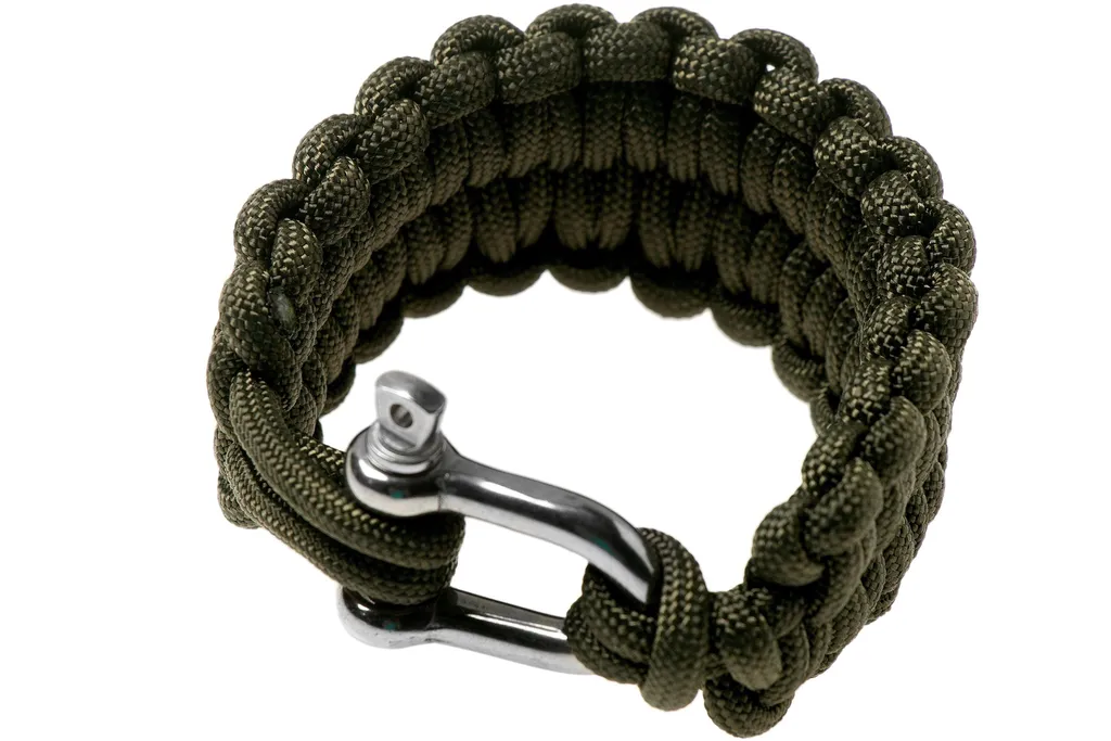 Knivesandtools paracord armband quick deploy, dimension interne : 22 cm, Army green
