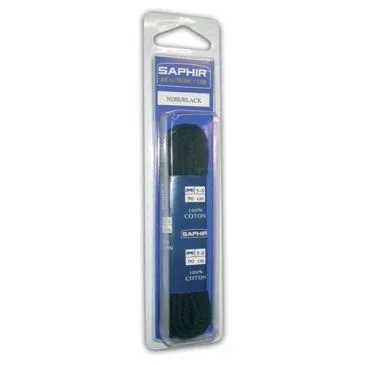 Lacets cordelets 90cm noir 1 paire - SAPHIR
