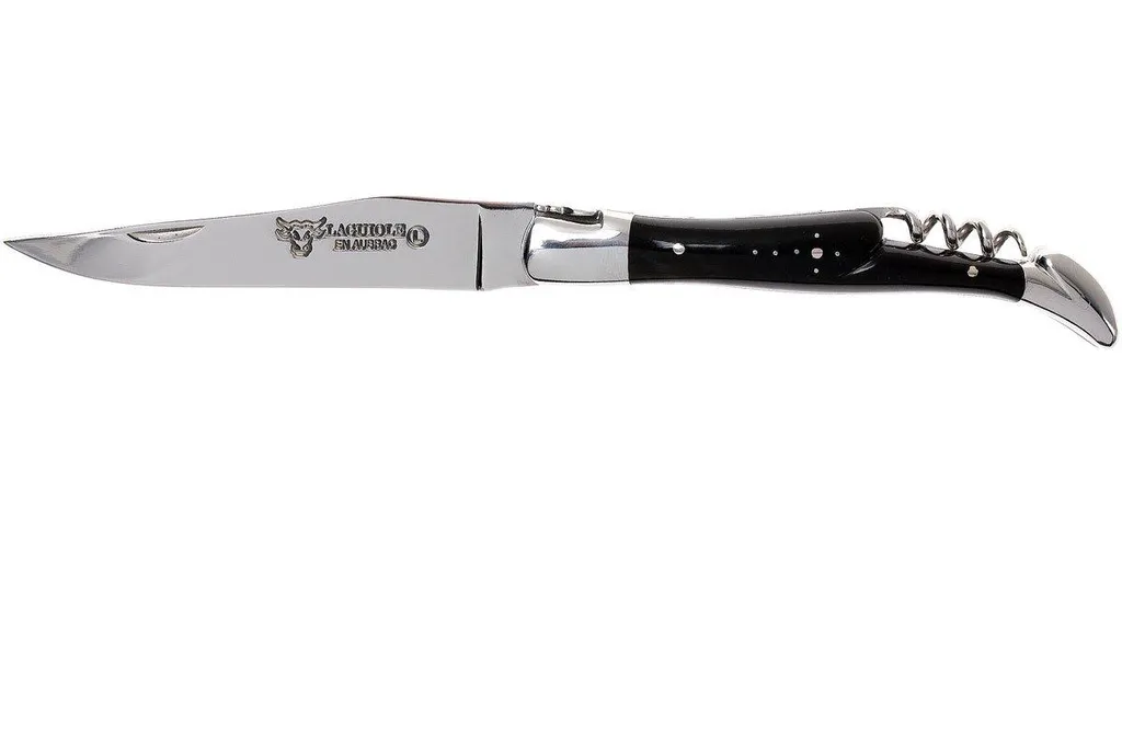Laguiole en Aubrac 12cm couteau de poche avec tire-bouchon, L0312BUI-FSI1