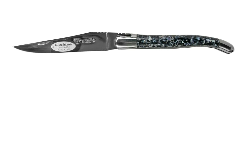 Laguiole en Aubrac Mussel L0212CQM coquille de moule, poli, couteau de poche laguiole, 12 cm