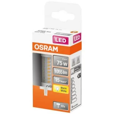 Led crayon 78mm 8w r7s chaud boite de 1 - OSRAM