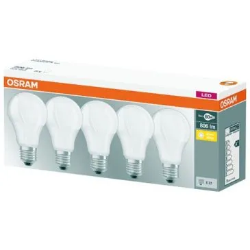 LED STD 9W E27 DEPOL.  X 5 BOITE - OSRAM