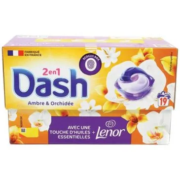 Lessive pods Dash ambre orchidée tout-en-1  x 19 - DASH