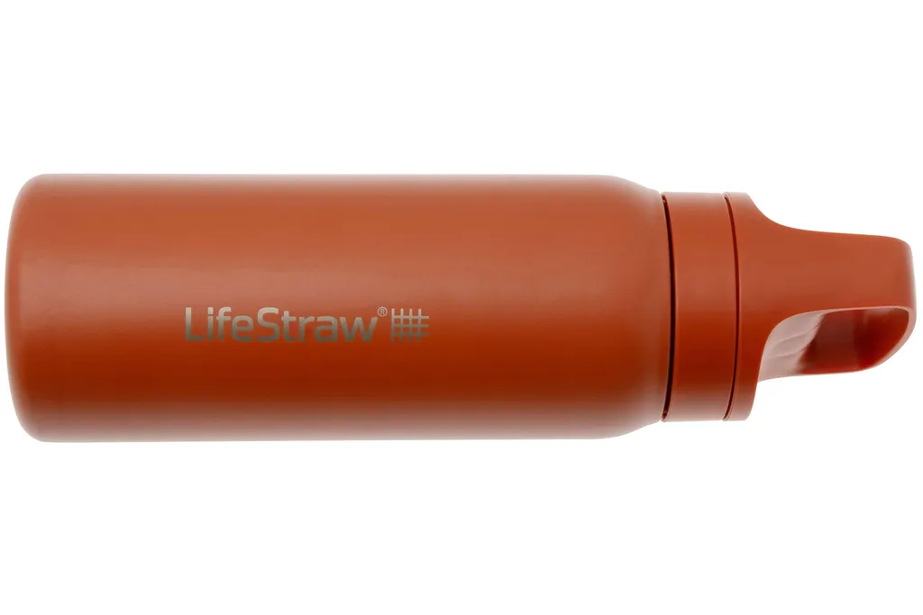 LifeStraw Go Kyoto Orange GOST-650ML-ORG Stainless Steel, gourde avec filtre de niveau 2, 650 ml