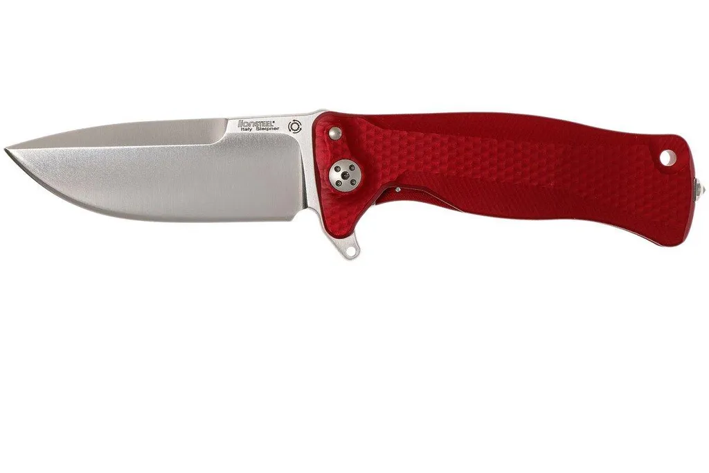 LionSteel SR11 Aluminum Red, satin blade, SR11 A RS couteau de poche