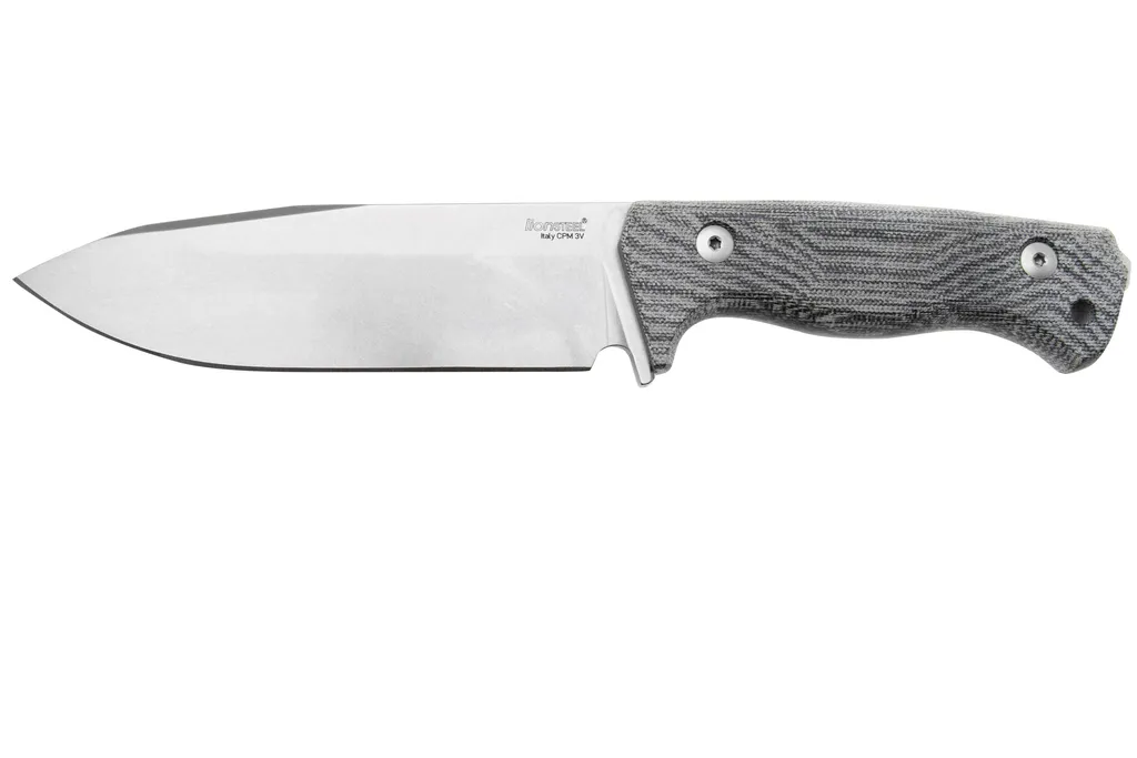 LionSteel T6 Satin, Black Canvas Micarta T6-CVB couteau fixe