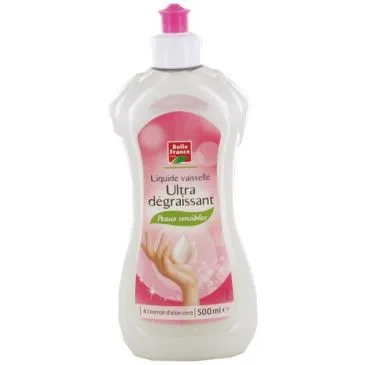 Liquide vaisselle ultra-dégraissant peaux sensibles 500 ml - BELLE FRANCE