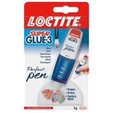 LOCTITE Colles Cyanoacrylates SUPERGLUE-3 Creative Pen Gel 3g Blister - LOCTITE