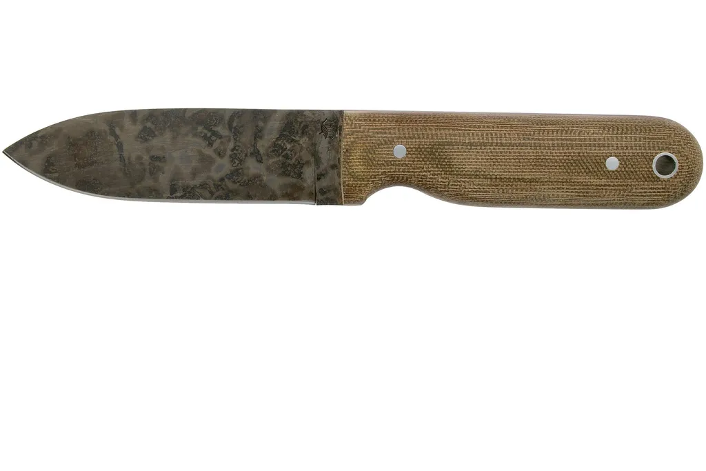 LT Wright Bushcrafter HC, 1075, Matte Green Micarta, Red Liners, Leather sheath, couteau de bushcraft