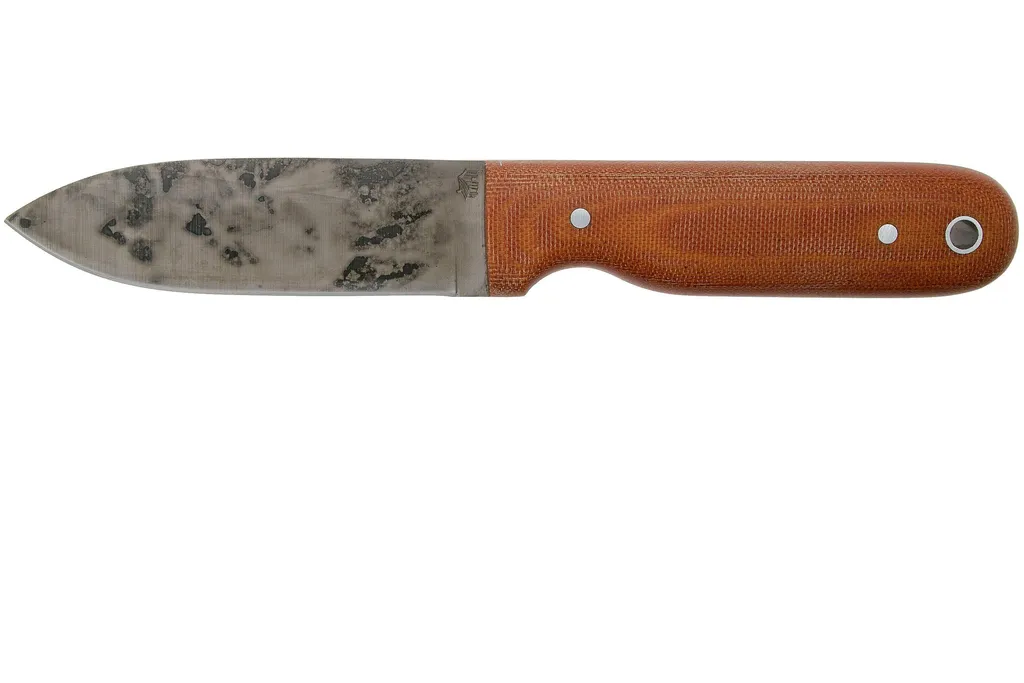 LT Wright Bushcrafter HC, 1075, Matte Natural Micarta, Leather sheath, couteau de bushcraft