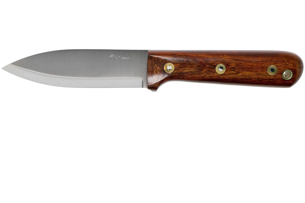 LT Wright Genesis Scandi Grind, A2, Desert Ironwood, Leather sheath, couteau de bushcraft