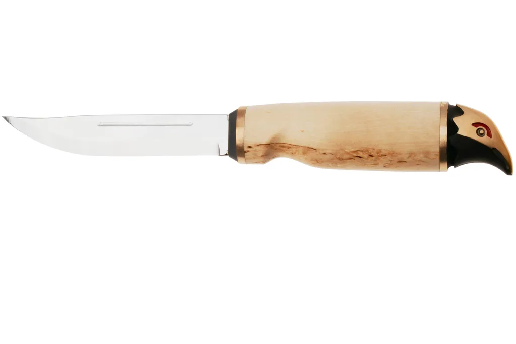Marttiini Wood Grouse 549019W Polished 1.4034, Curly Birch Bronze, couteau de bushcraft