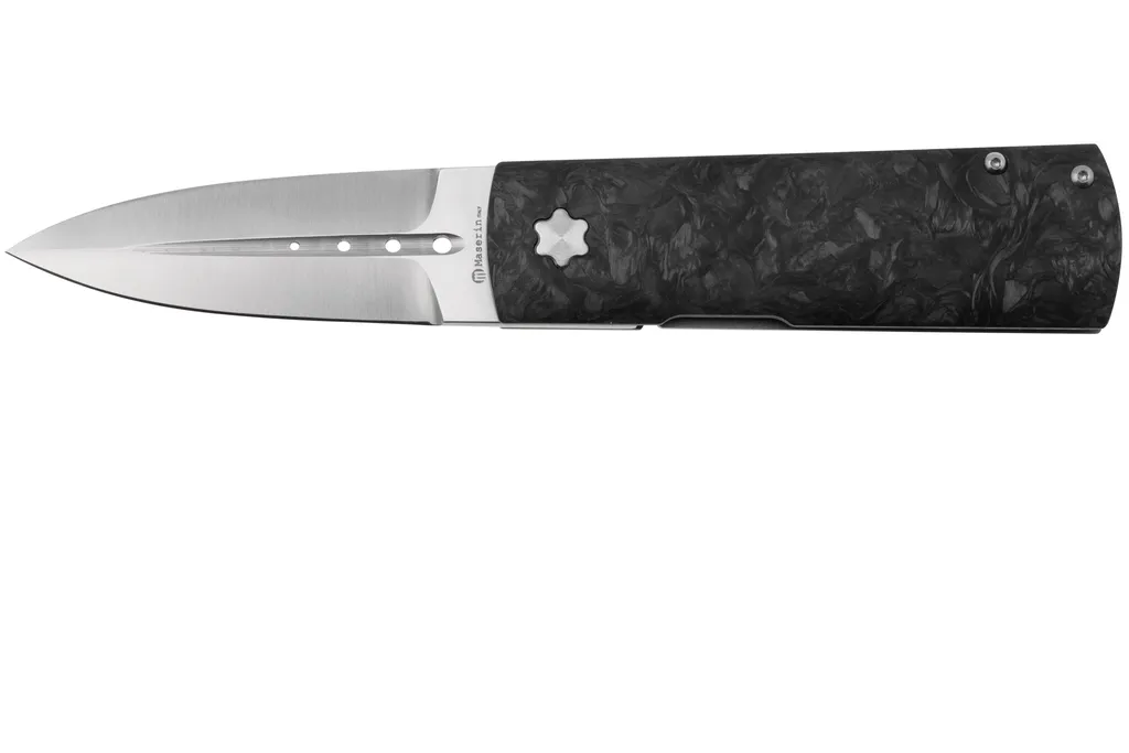 Maserin Daga 372-N, Elmax, Black Fatcarbon, couteau de poche, Attilio Morotti design