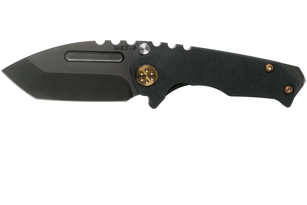 Medford Micro Praetorian G S35VN, PVD Tanto Blade, Black G10, Bronze Hardware couteau de poche