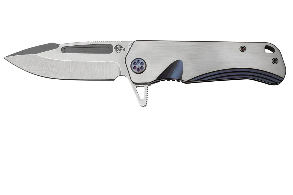 Medford Proxima S45VN, Tumbled Blade, Violet Handle Silver Flats, Violet Hardware, couteau de poche