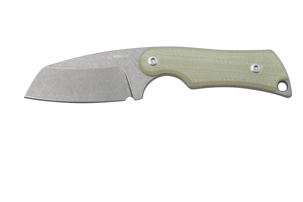 Mercury Kali N690 Stonewashed Sheepsfoot, Natural G10, couteau fixe