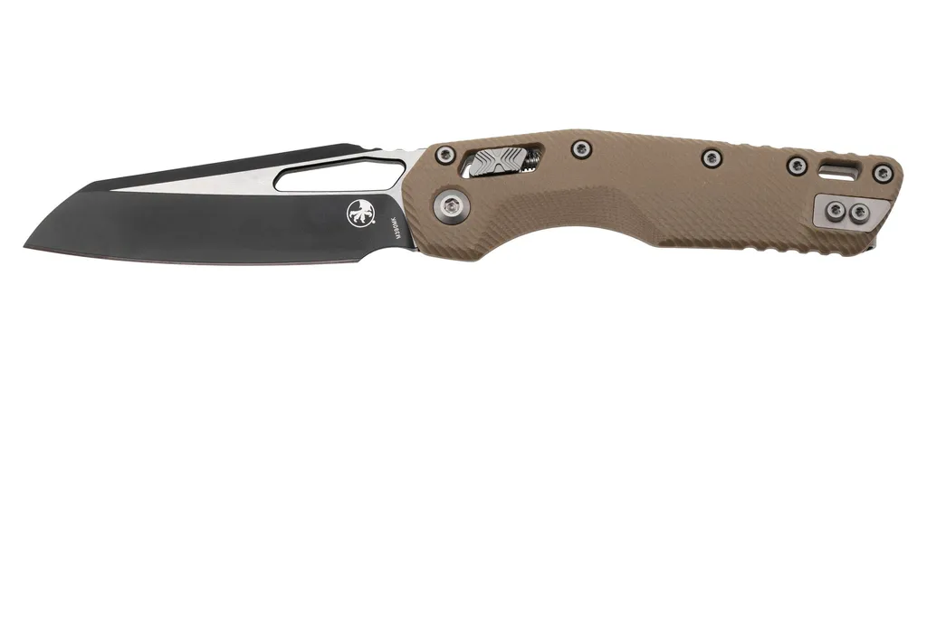 Microtech MSI Standard Issue 210-1FLGTTA, Two Tone Black M390MK, Fluted Tan G10 couteau de poche