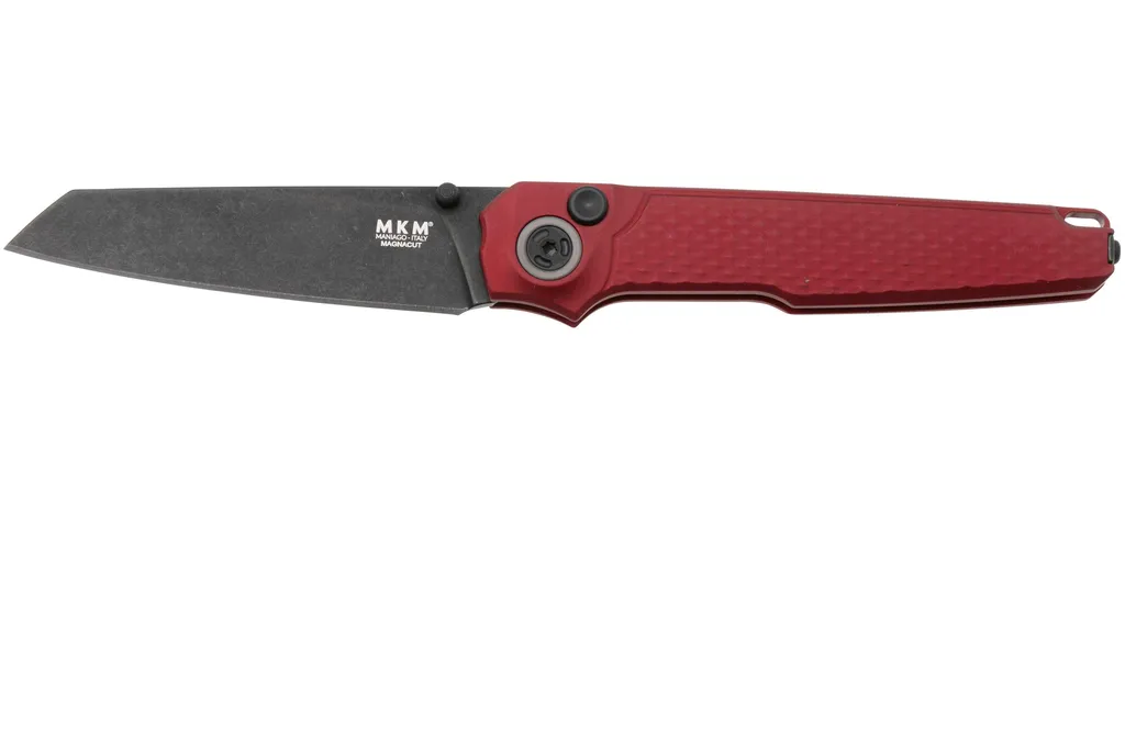 MKM Miura MK-MI-ARDB Blackwashed MagnaCut, Red Aluminium, couteau de poche, Simone Tonolli design
