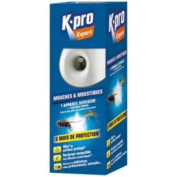 Mouches / moustiques diffuseur + recharge Kapo Expert - KPRO