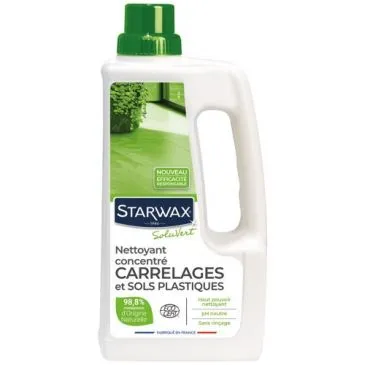 Nettoyant concentre carrelages et sols plastiques 1l Ecocert - STARWAX SOLUVERT