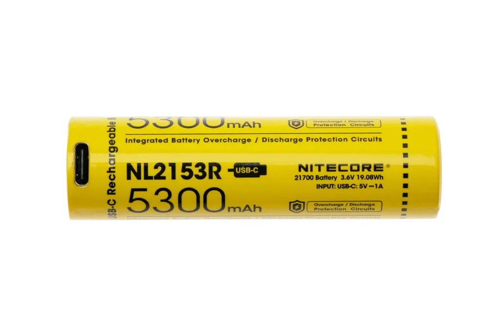 Nitecore NL2153R USB-C, batterie Li-ion 21700 rechargeable, 5300 mAh