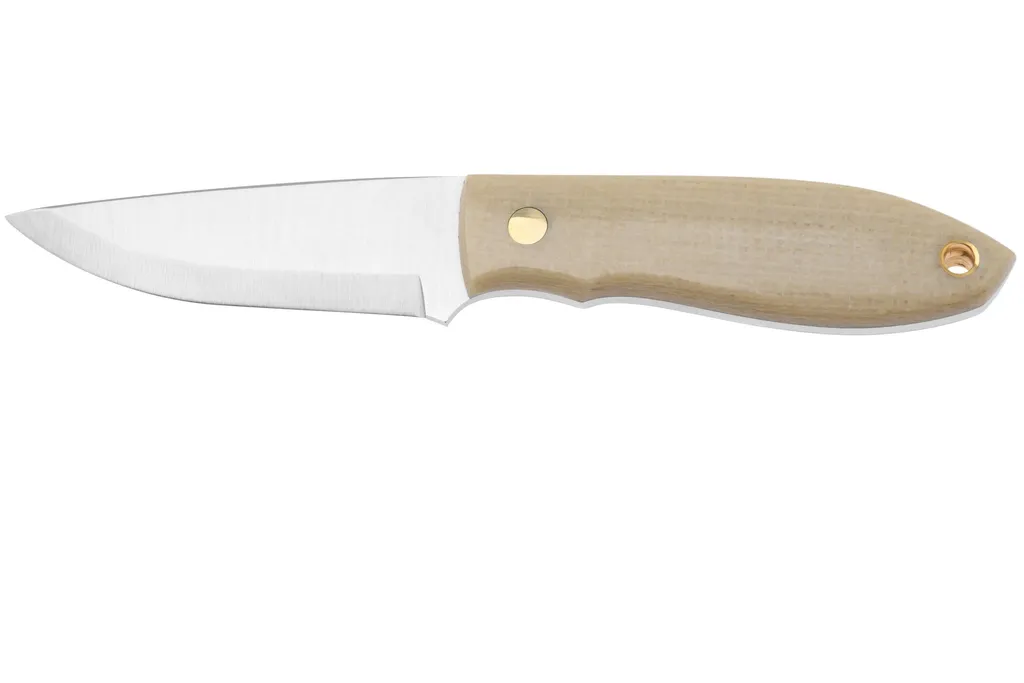 Nordic Knife Design Lizard 75 2038 Scandi, Ecru Canvas Micarta, couteau à lame fixe