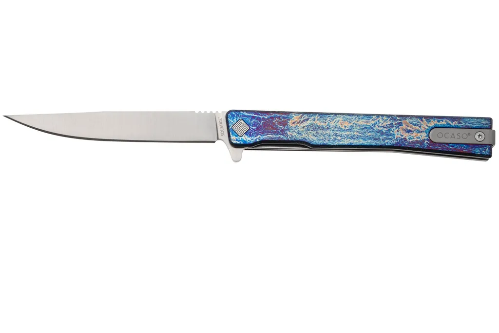 Ocaso Solstice 10DBS Satin, Anodized Titanium couteau de poche