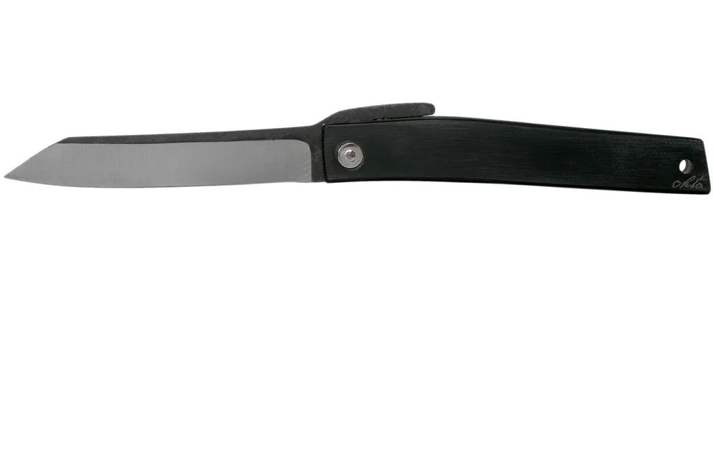 Ohta FK9 couteau de poche Higonokami, Black Canvas Micarta