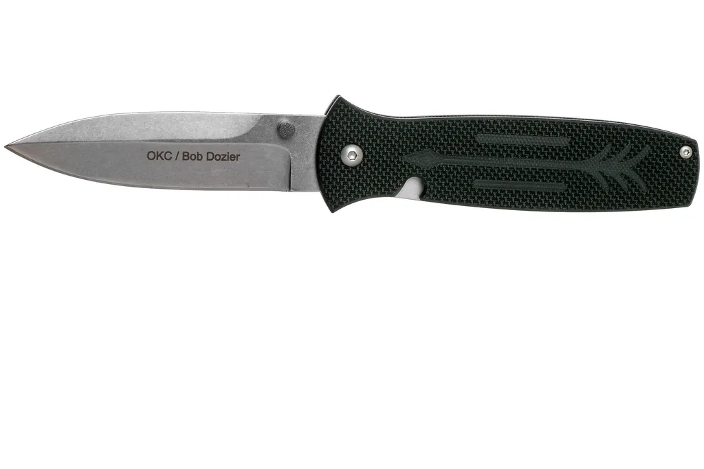 Ontario Dozier Arrow 9100 SP Stonewashed couteau de poche, Bob Dozier design