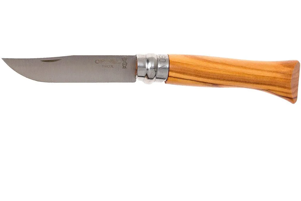 Opinel couteau de poche No. 6 Gamme de luxe, Inox, olivier