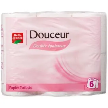 Papier wc 6 rouleaux 2plis ouate Belle France - BELLE FRANCE