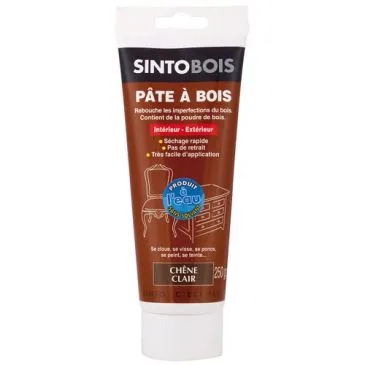Pâte à bois à l'eau - chêne clair - 250 g - SINTOBOIS