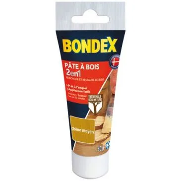 Pâte à bois tube 80 g chêne moyen - BONDEX