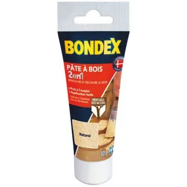 Pâte à bois tube 80 g naturel - BONDEX