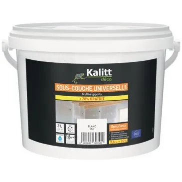 Peinture sous couche universelle 2.5 L + 0.5 L blanc - KALITT DECO